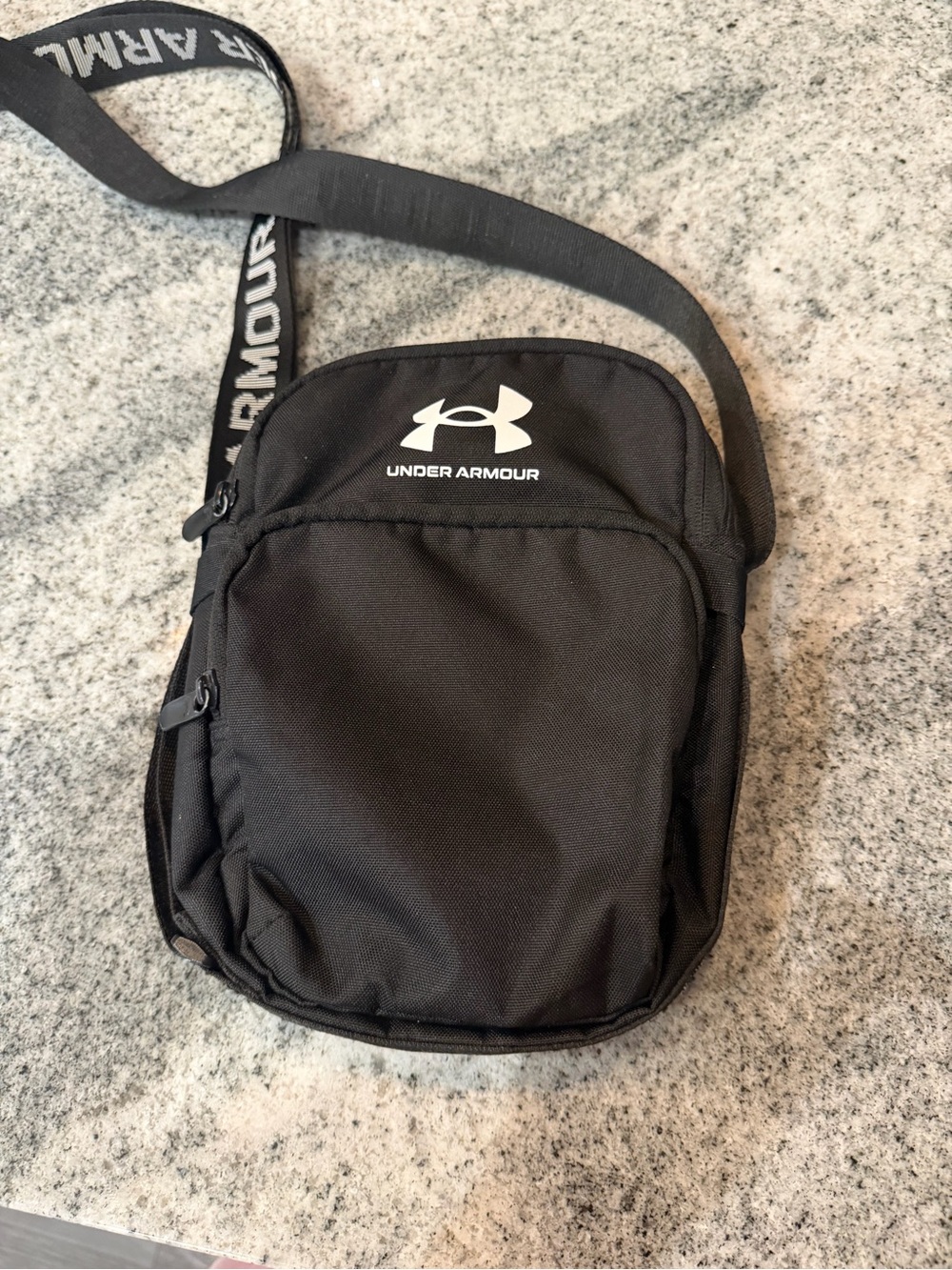 Under Armour Black Crossbody Sling Bag with Branded Strap